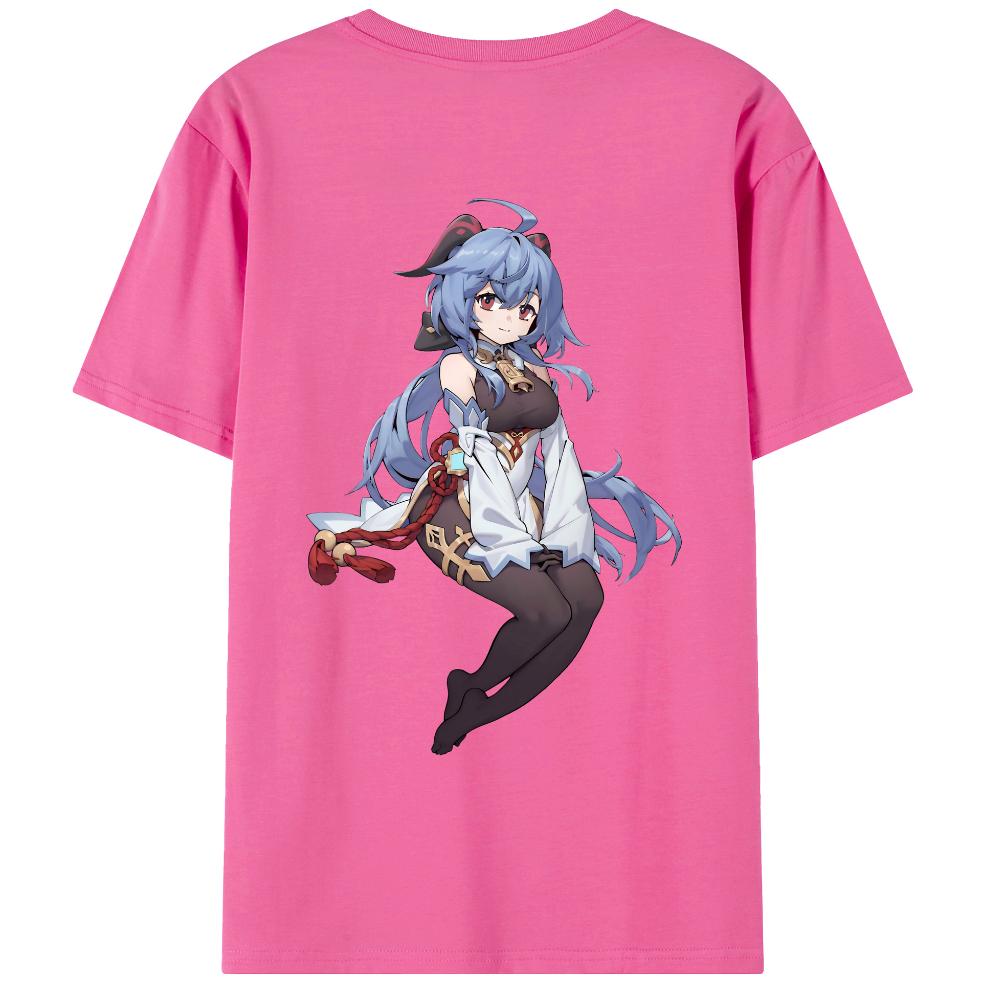げんし神 甘雨 かんう genshin Ganyu レディース半袖Tシャツ(バックプリント)